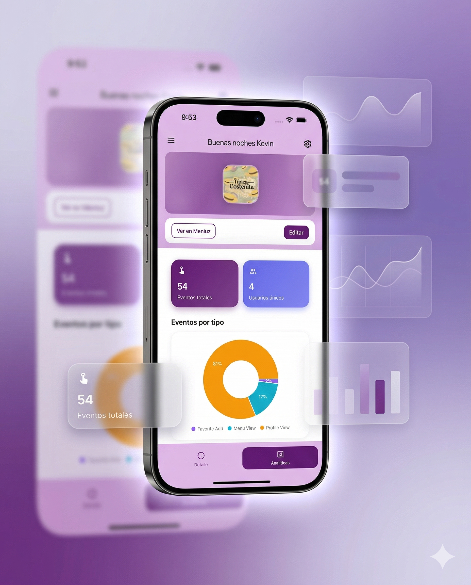 Menú digital en la app móvil Meniuz para tu negocio